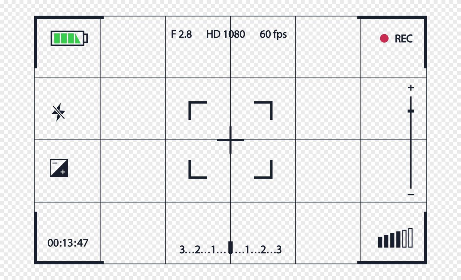 plantilla de vector de visor-marco de registro