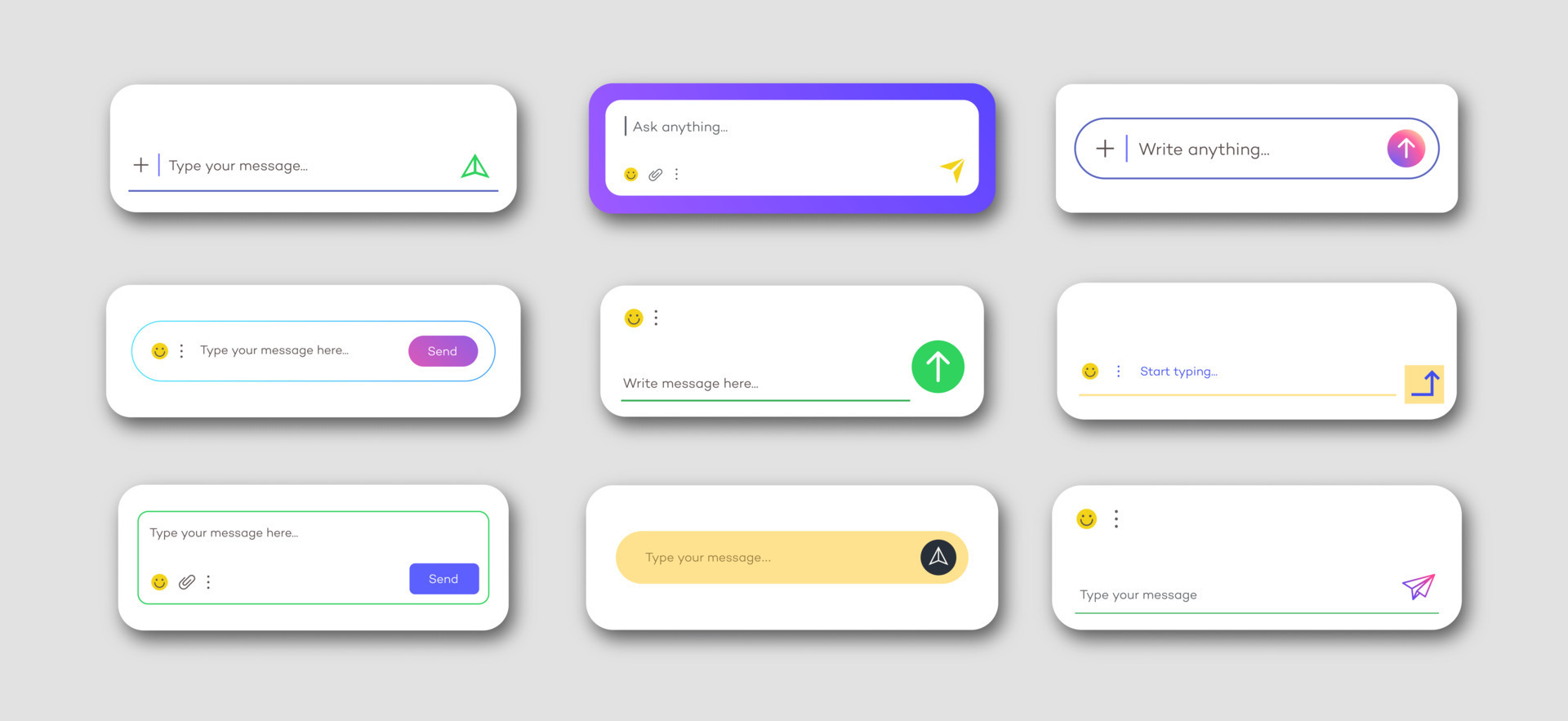 Send frame vector set isolated on background 7225157 Vector Art at Vecteezy