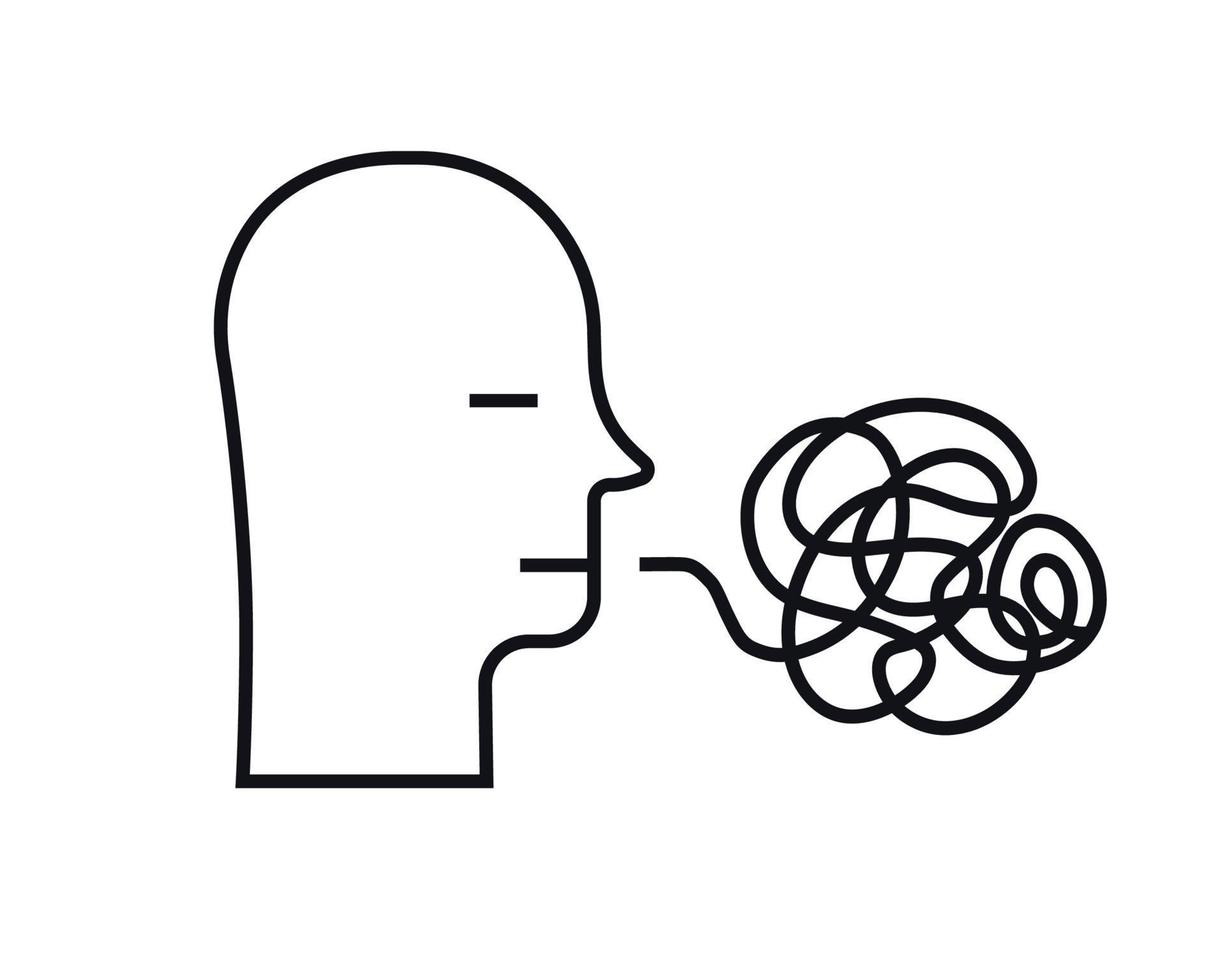 Person talking nonsense speech vector