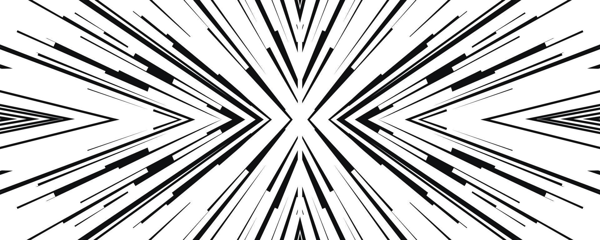 Comic book speed lines stripe and radial effect style vector