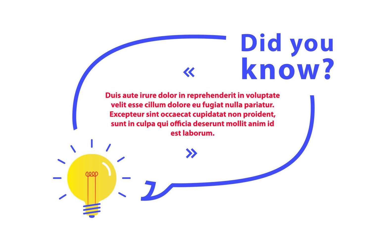 Did you know banner outline style with lightbulb vector