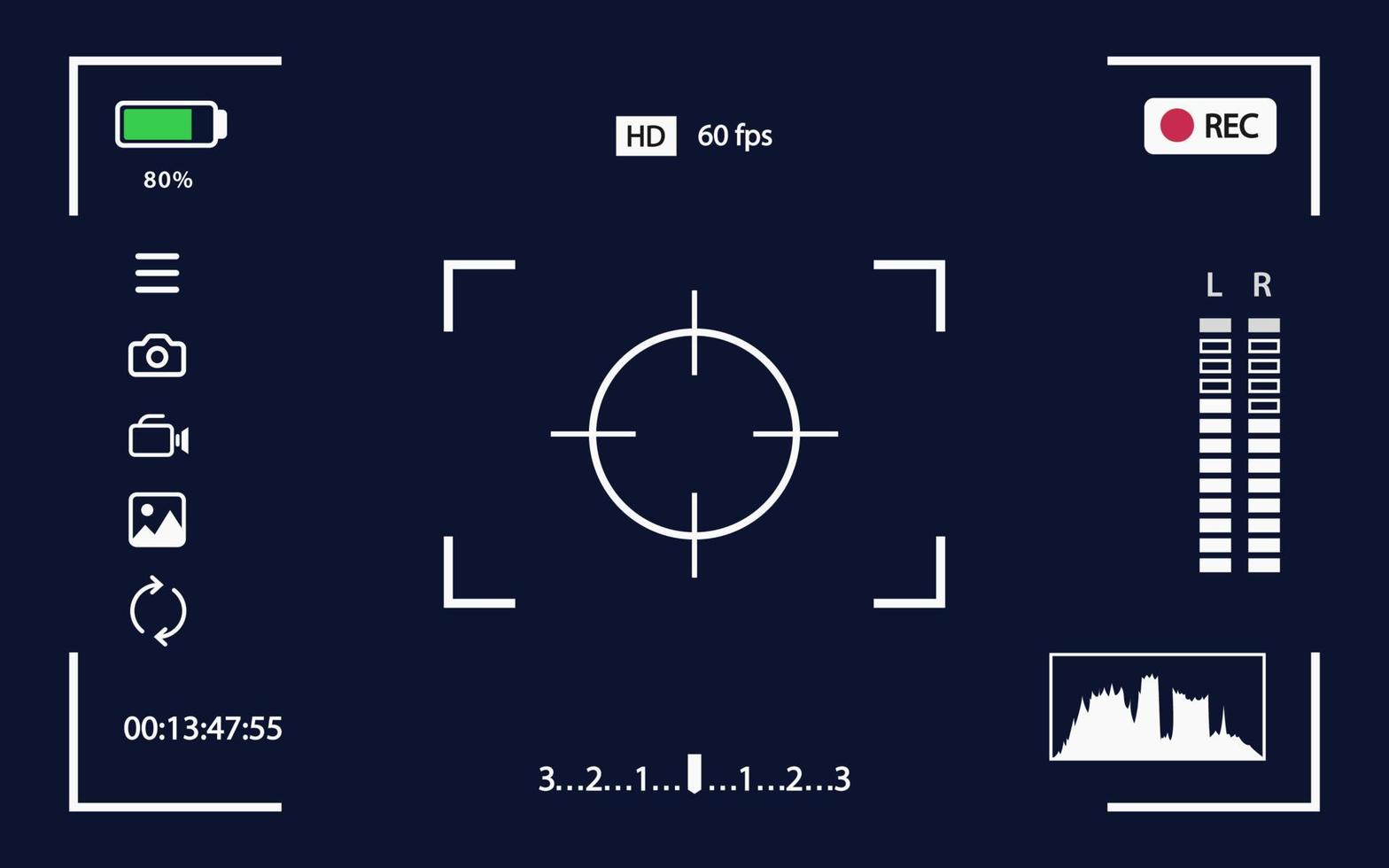 Viewfinder vector template- record frame