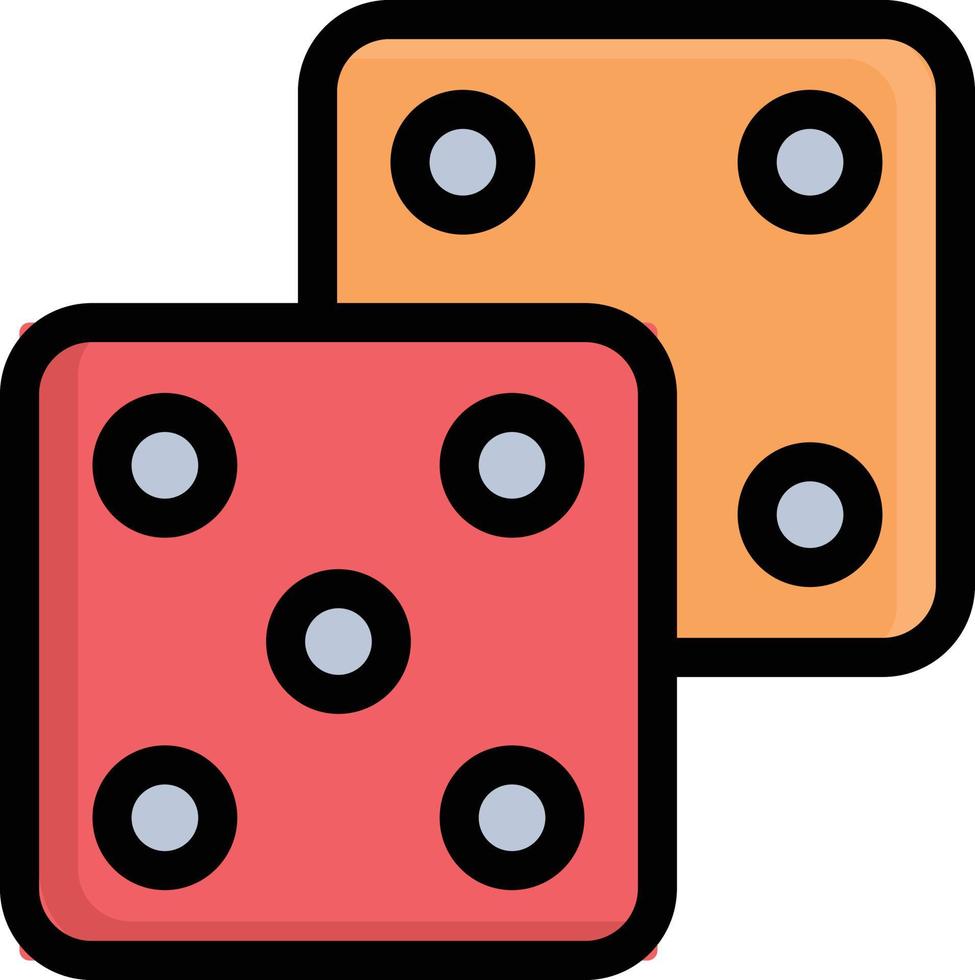 dice vector illustration on a background.Premium quality symbols.vector icons for concept and graphic design.