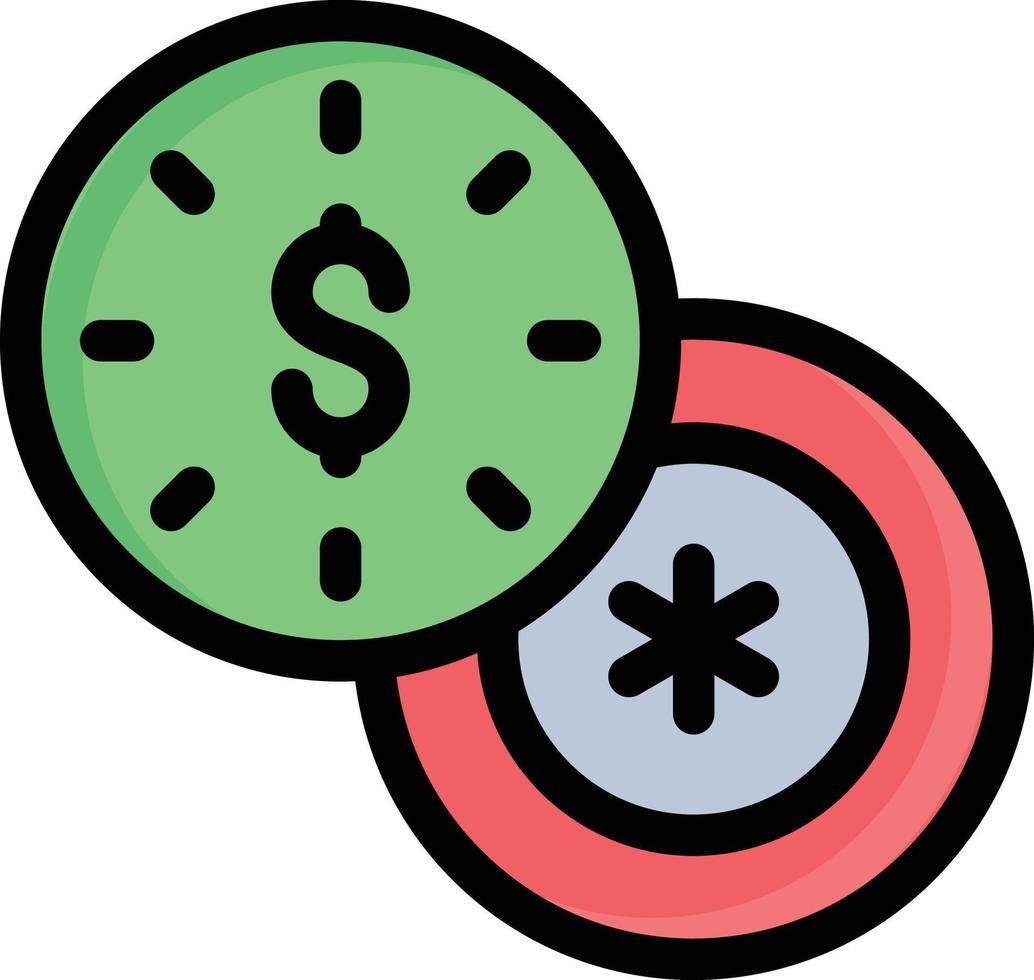 ilustración vectorial de monedas en un fondo. símbolos de calidad premium. iconos vectoriales para concepto y diseño gráfico. vector