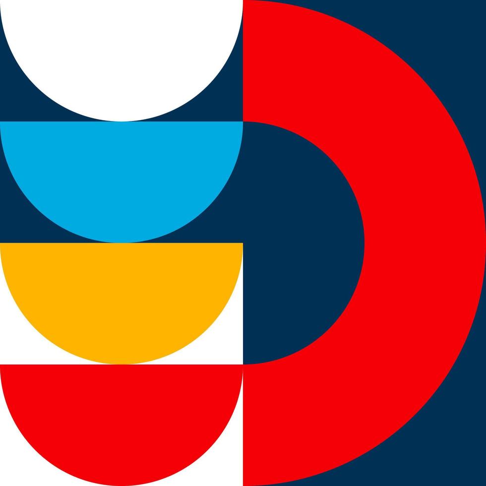 Geometric abstract bauhaus background vector