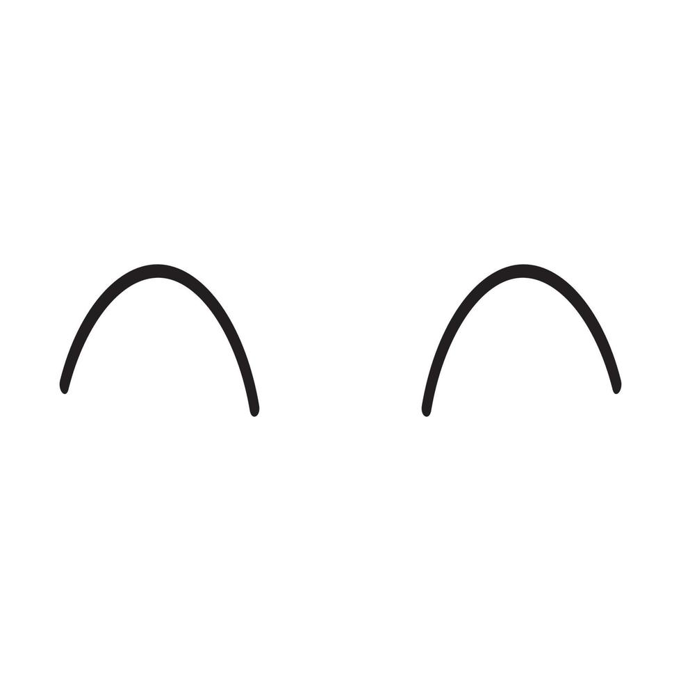 Eyes hand draw cute style vector