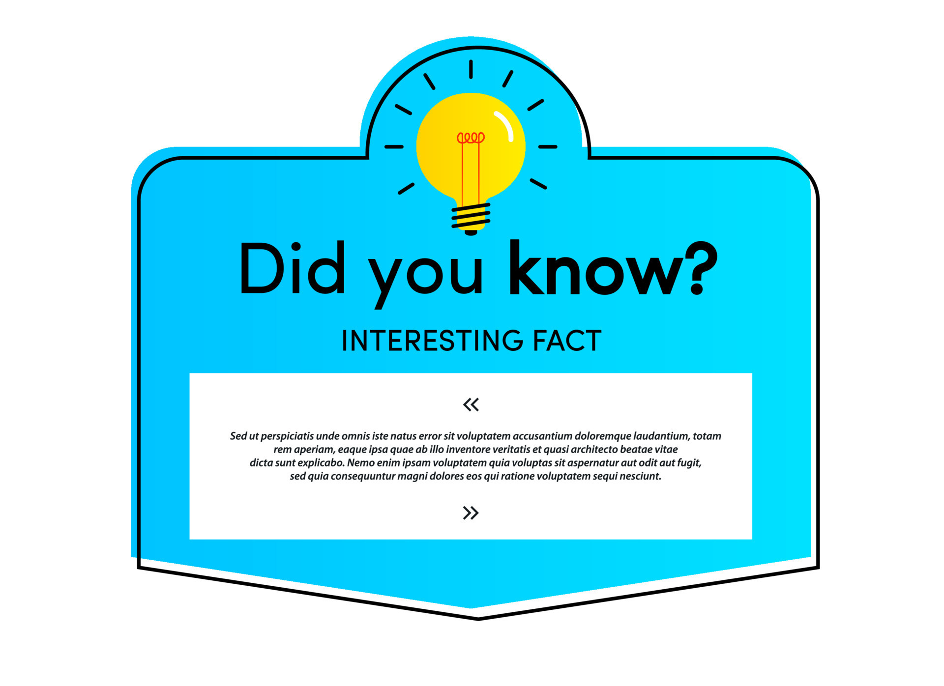 Did you know card for interesting funny facts 7225274 Vector Art at
