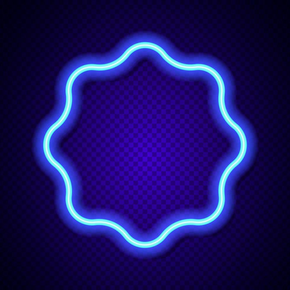 Neon abstract round vector