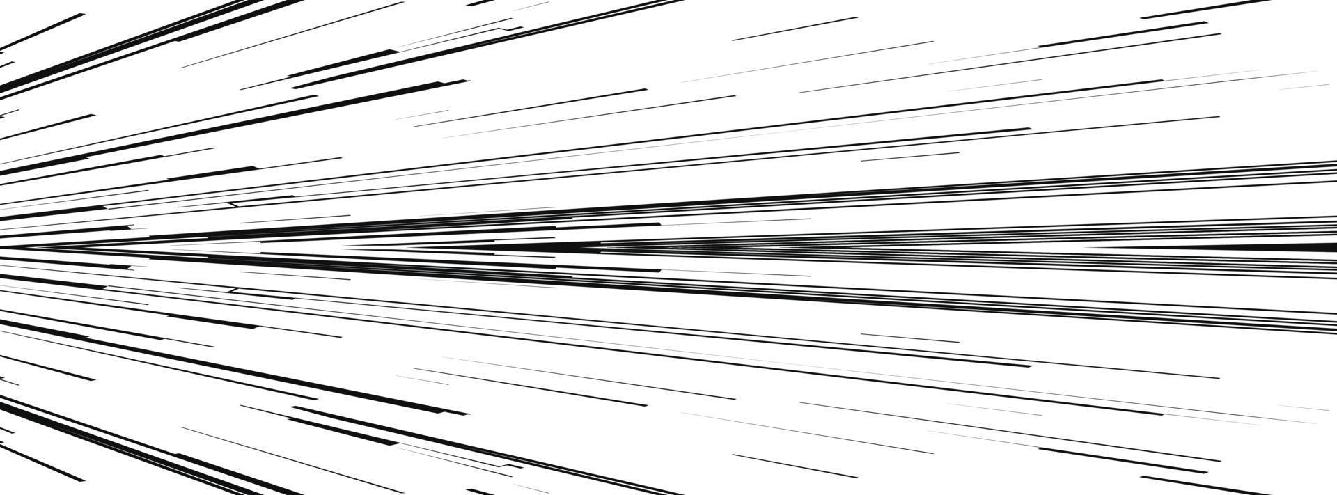 Comic book speed lines isolated on white background vector