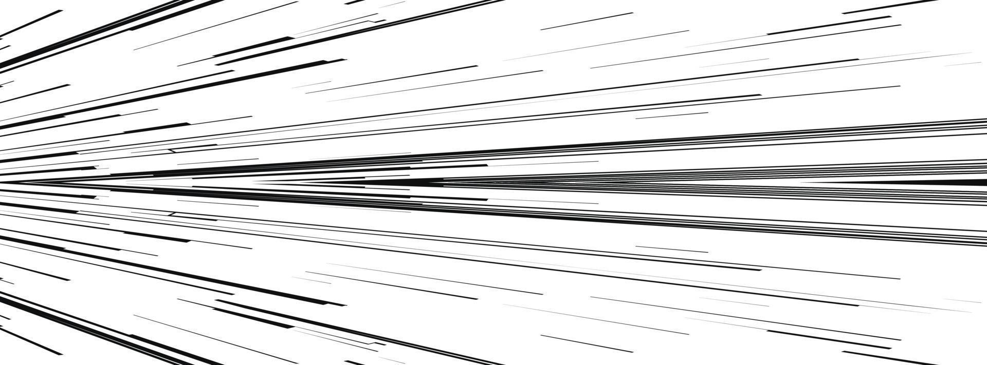 Comic book speed lines isolated on white background vector
