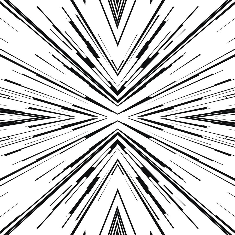 Comic book speed lines isolated on white background vector