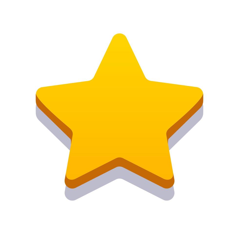 Star 3d vector style for kids game