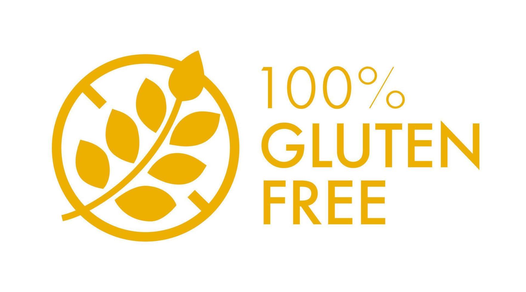 Gluten free vector label