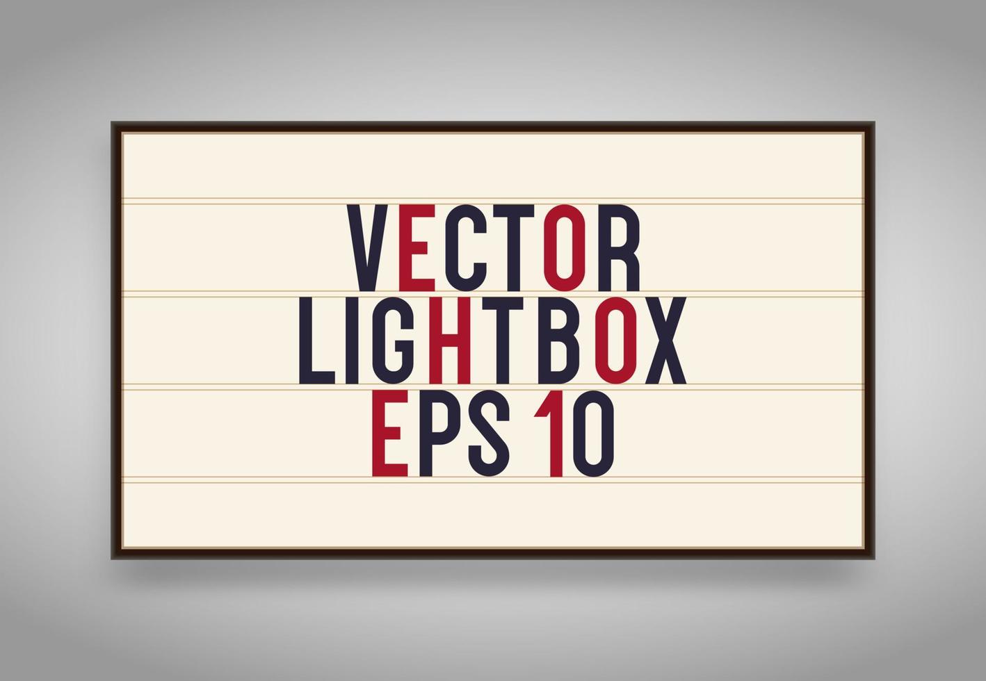 banner retro de vector de caja de luz