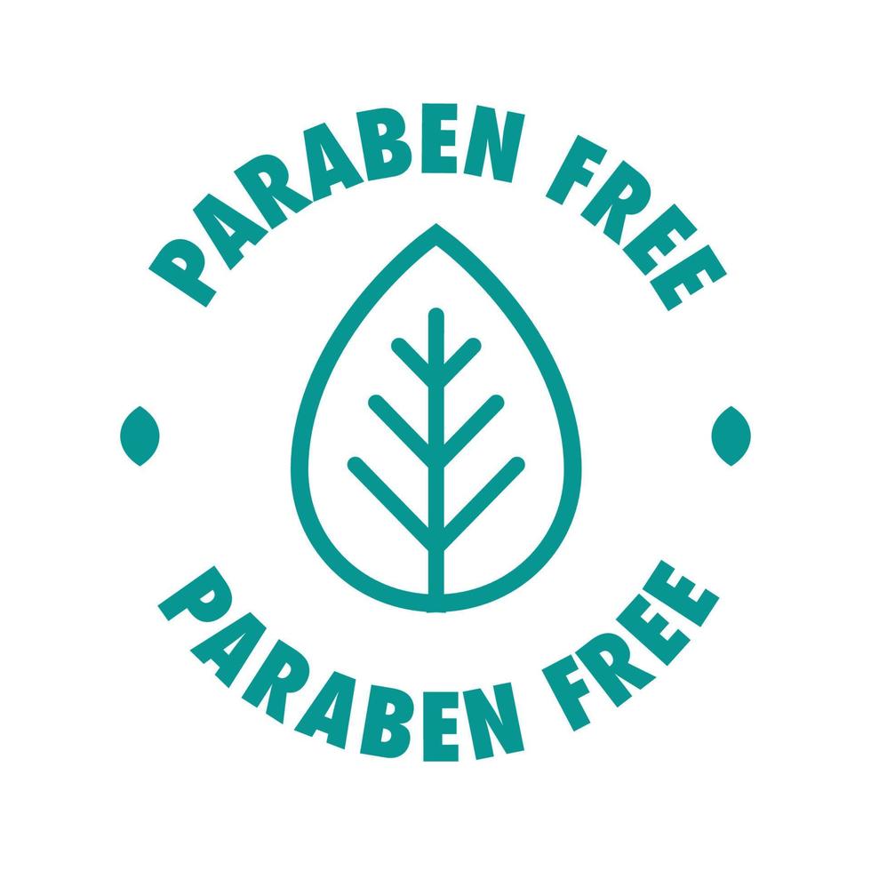 etiqueta cosmética de vector libre de parabenos