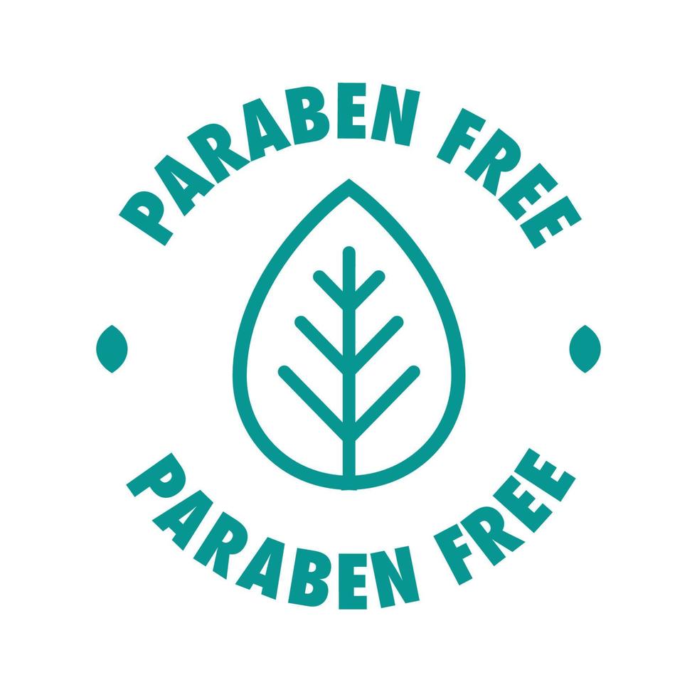 Paraben free vector cosmetic label