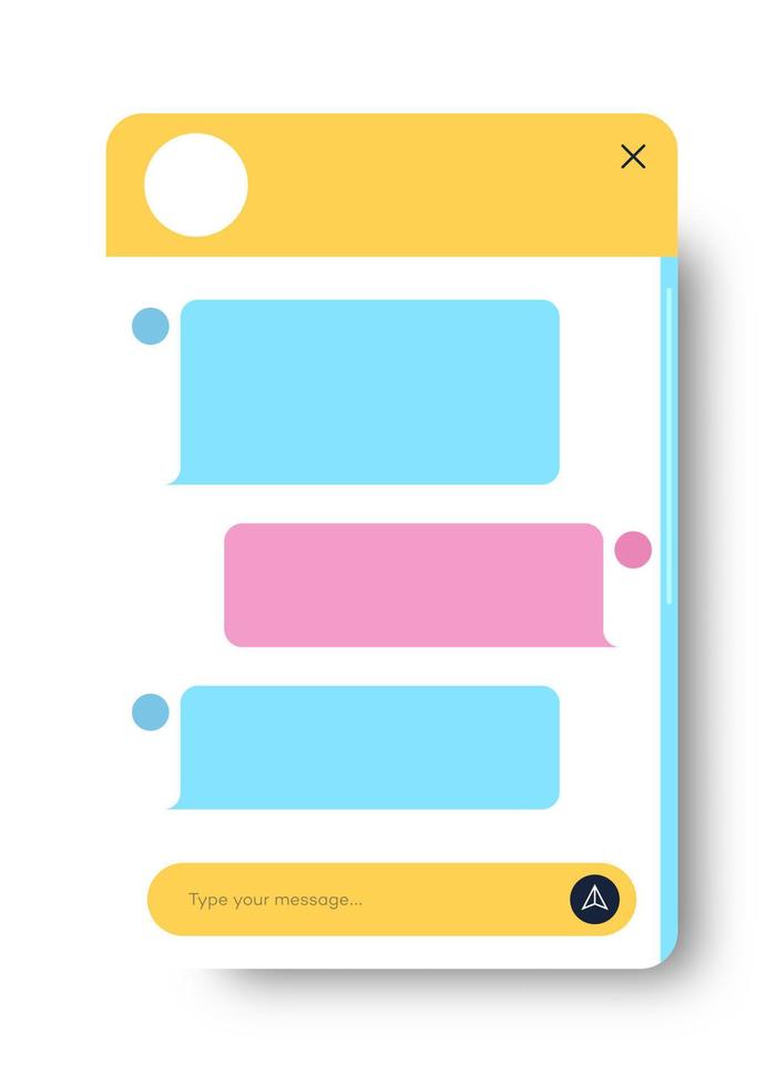 ventana de chat vectorial para sitio web y aplicación móvil vector