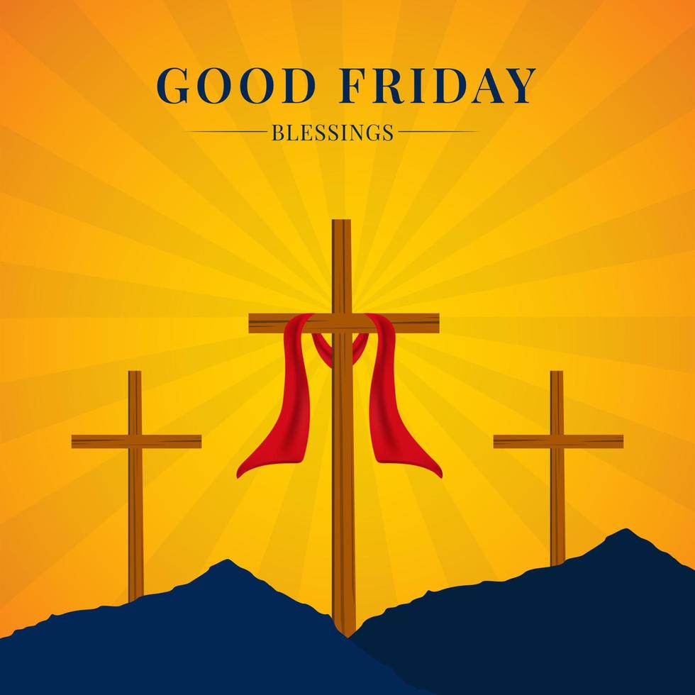 Good friday peace of holy week social media post vector