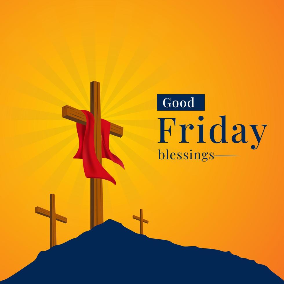 Good friday peace of holy week social media post 7225354 Vector ...