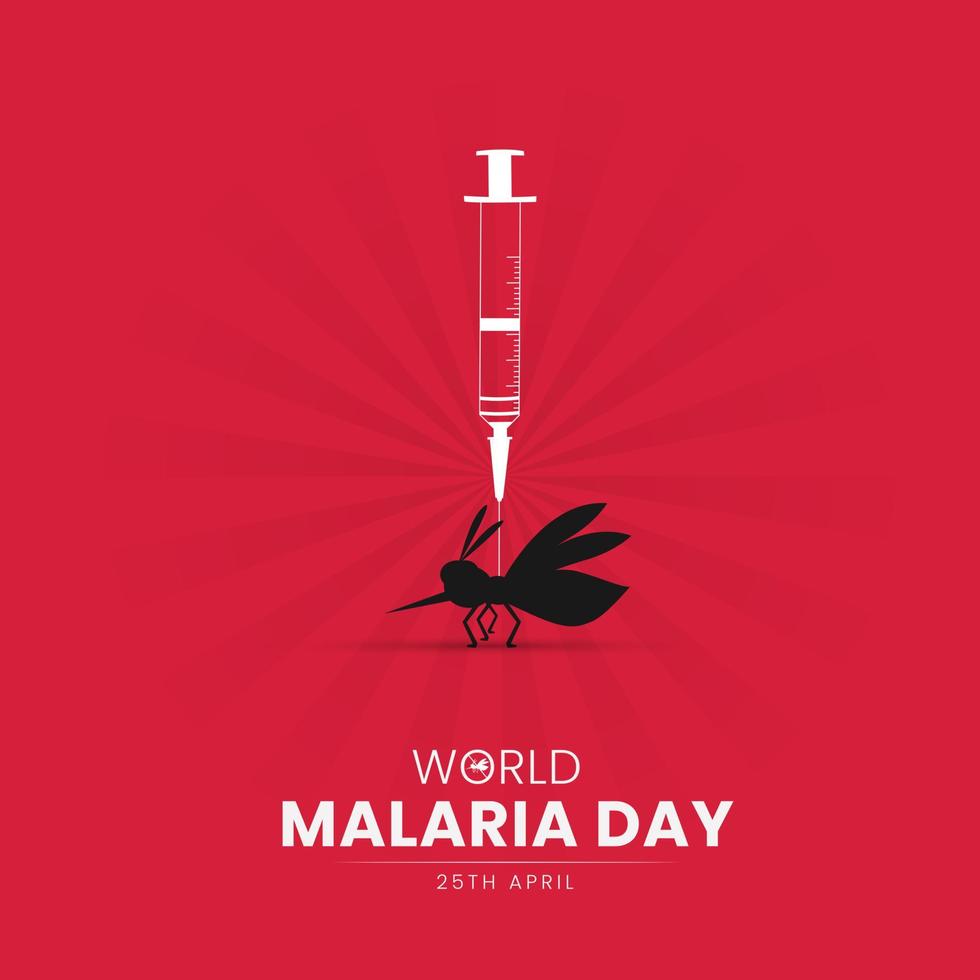 publicación en las redes sociales del día mundial de la malaria vector