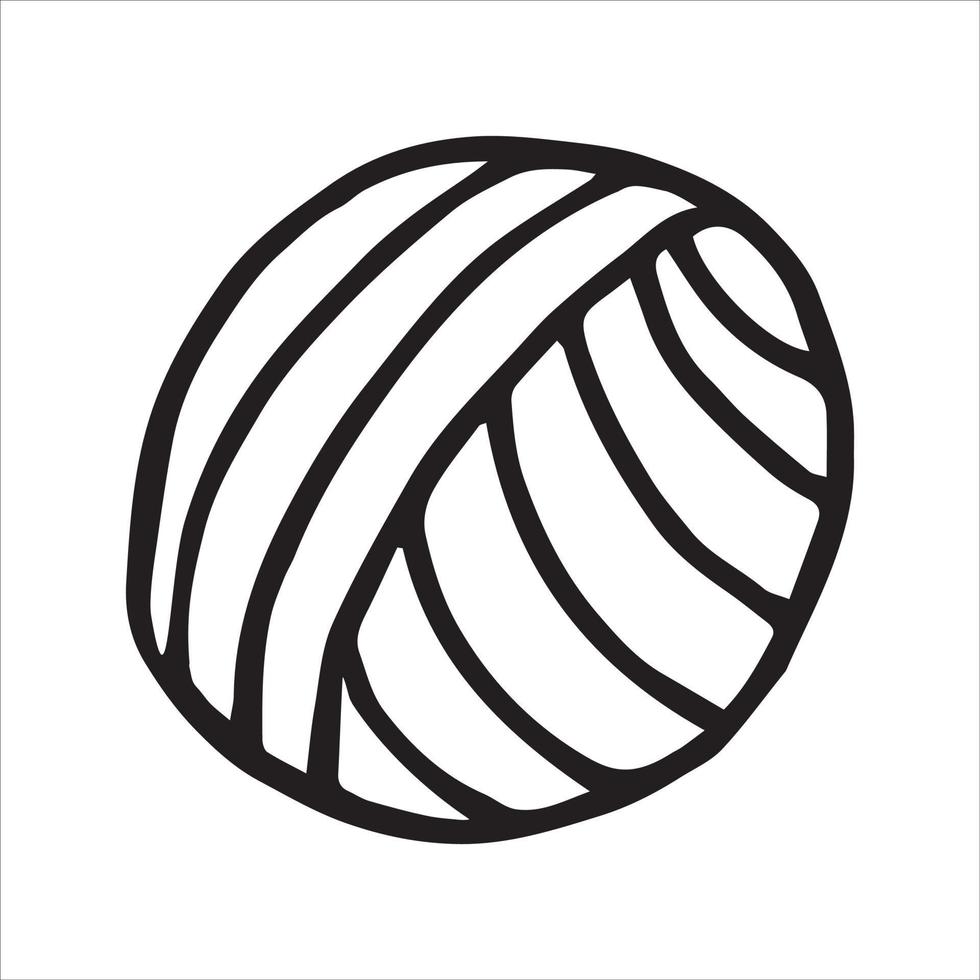 ball of yarn in doodle style vector