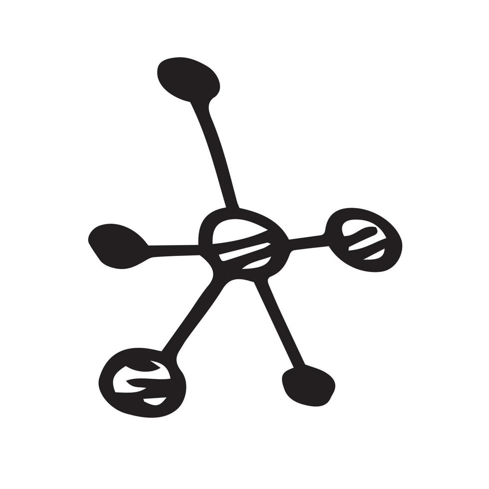 molecule doodle style vector