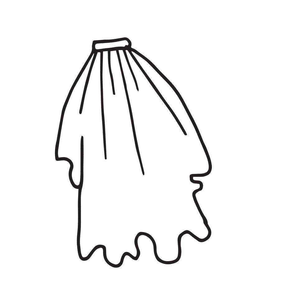 hairdresser's cape in doodle style vector