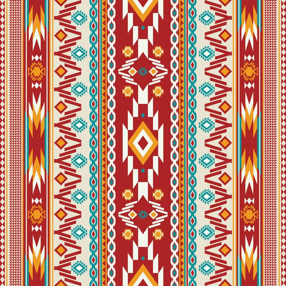 Native american indian ornament pattern geometric ethnic textile texture tribal aztec pattern navajo mexican fabric seamless Vector decoration fashion