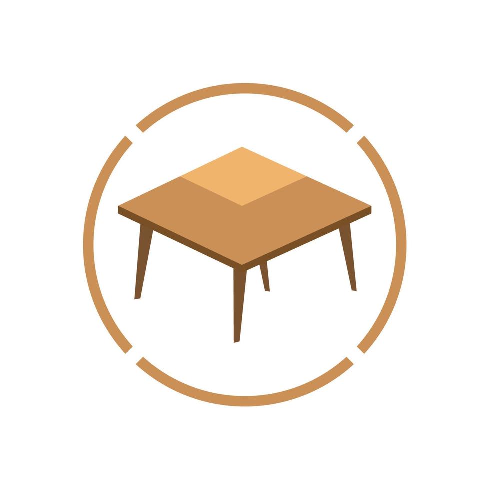 Table vector logo icon object background illustration