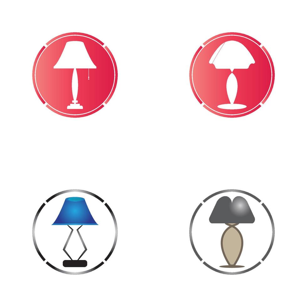 Bedroom lamp vector icon background