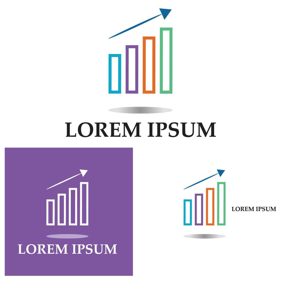 Graph Icon in trendy flat style isolated on white . Chart bar symbol for your web site design  logo  app  UI. vector