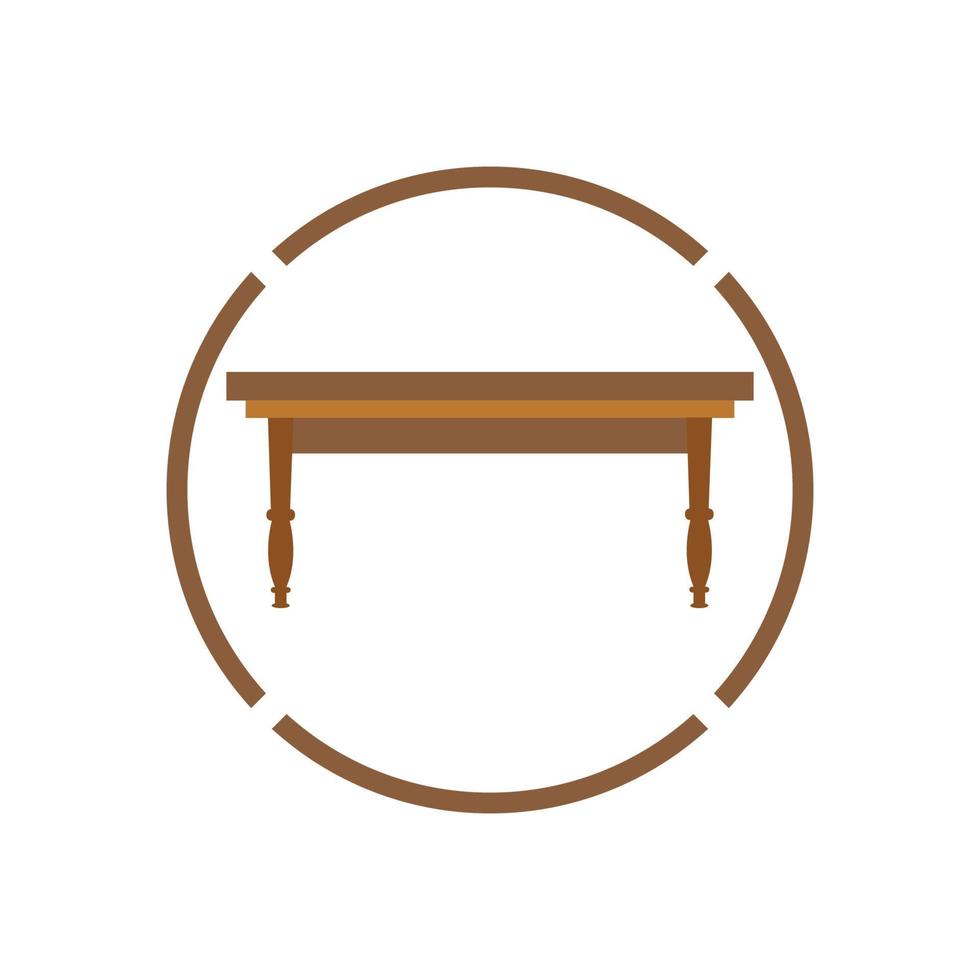 Table vector logo icon object background illustration