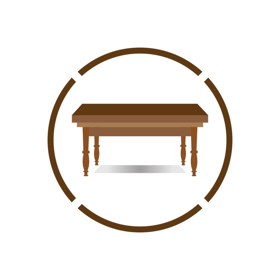 Table vector logo icon object background illustration