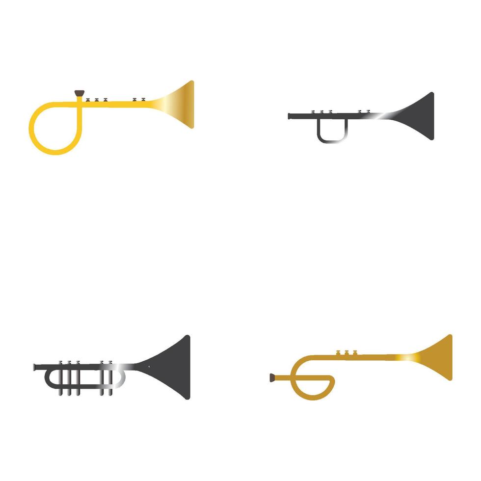 Trumpet music instrument vector icon