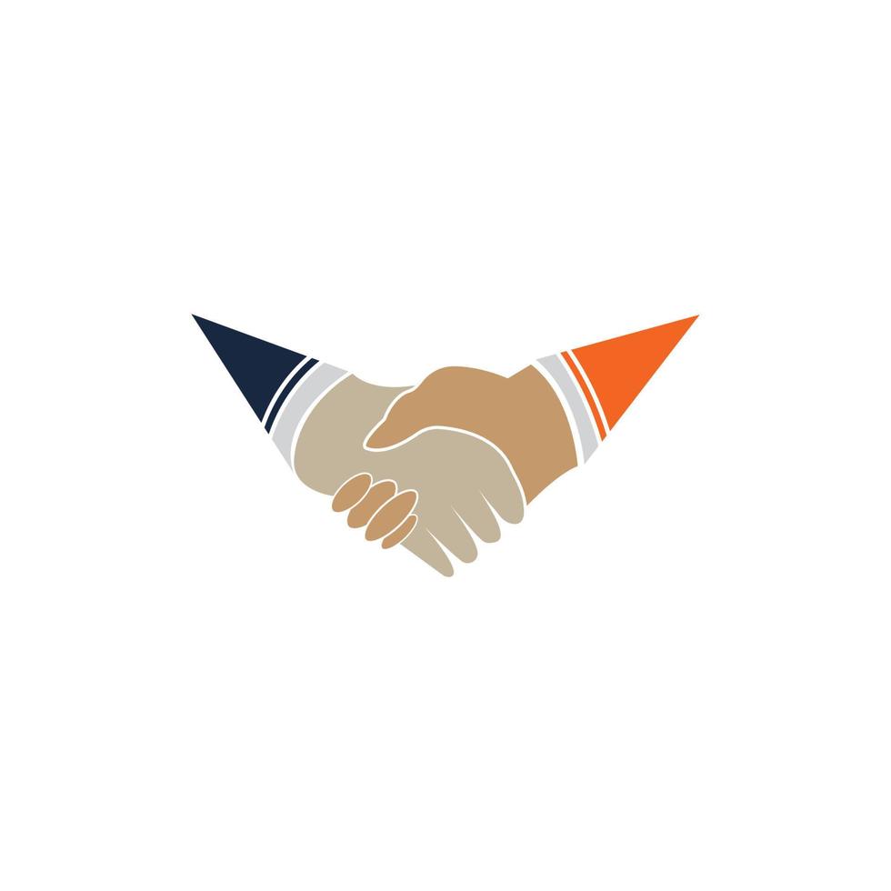 Hand shake icon vector background