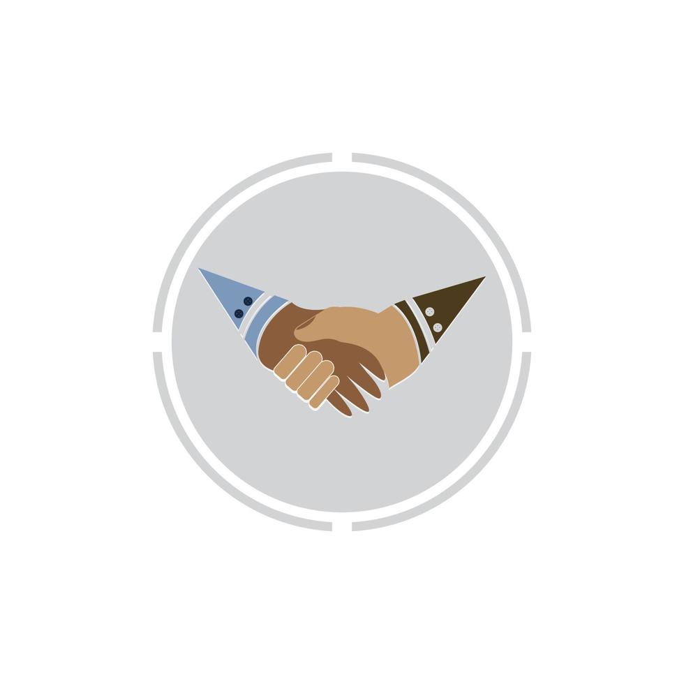 Hand shake icon vector background