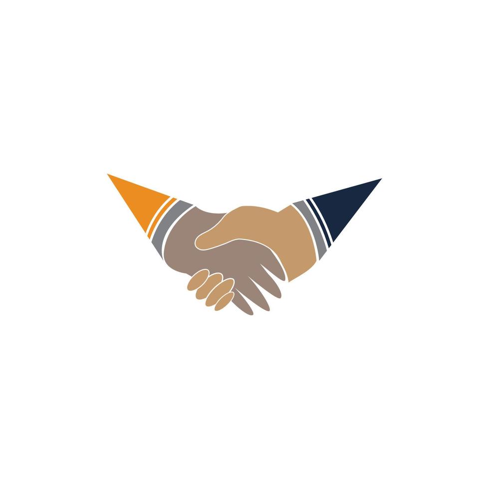 Hand shake icon vector background