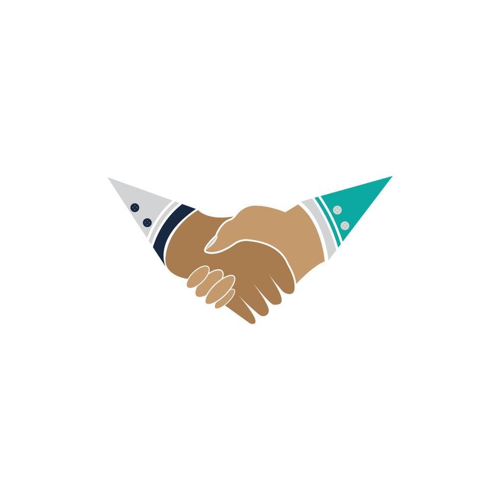 Hand shake icon vector background