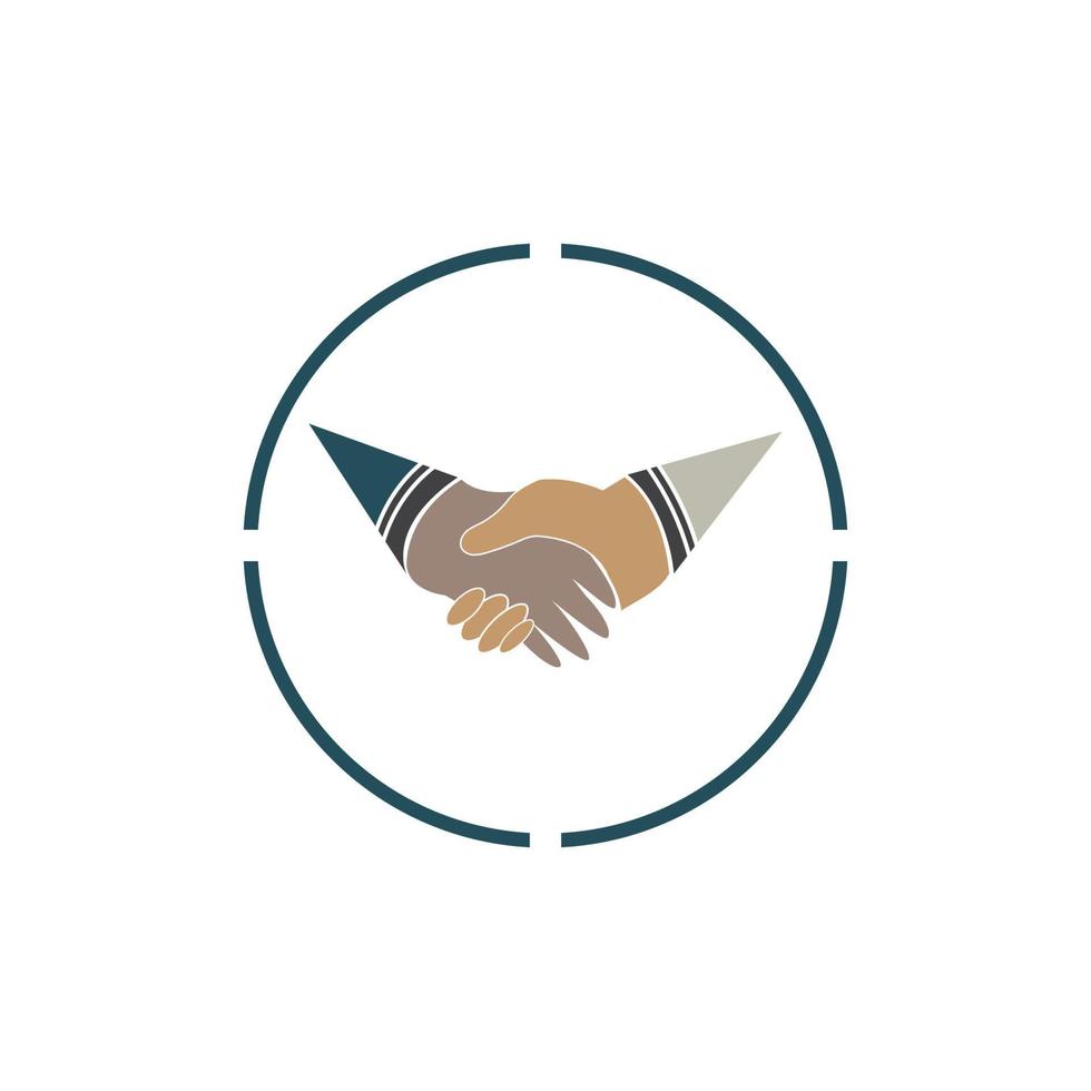 Hand shake icon vector background