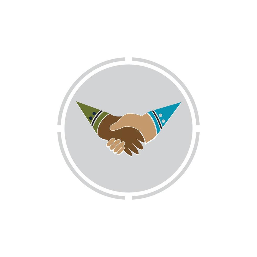 Hand shake icon vector background