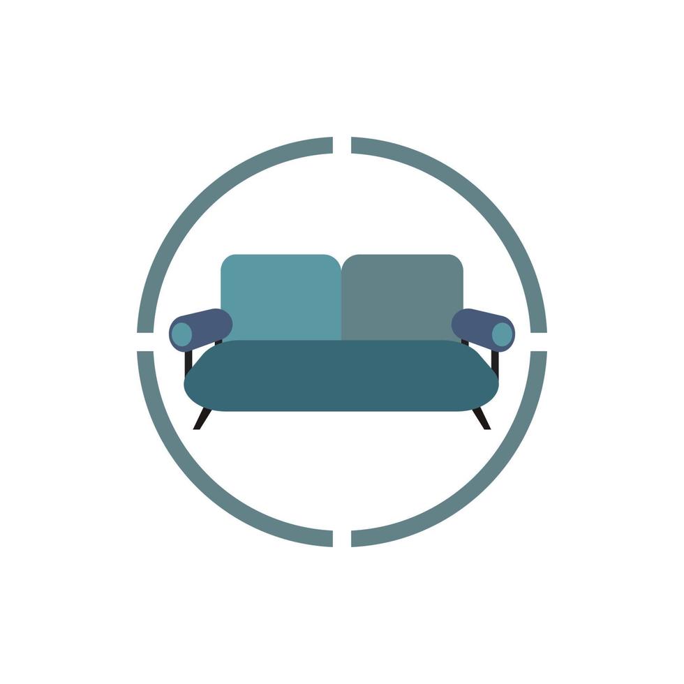 Sofa vector logo icon illustration background