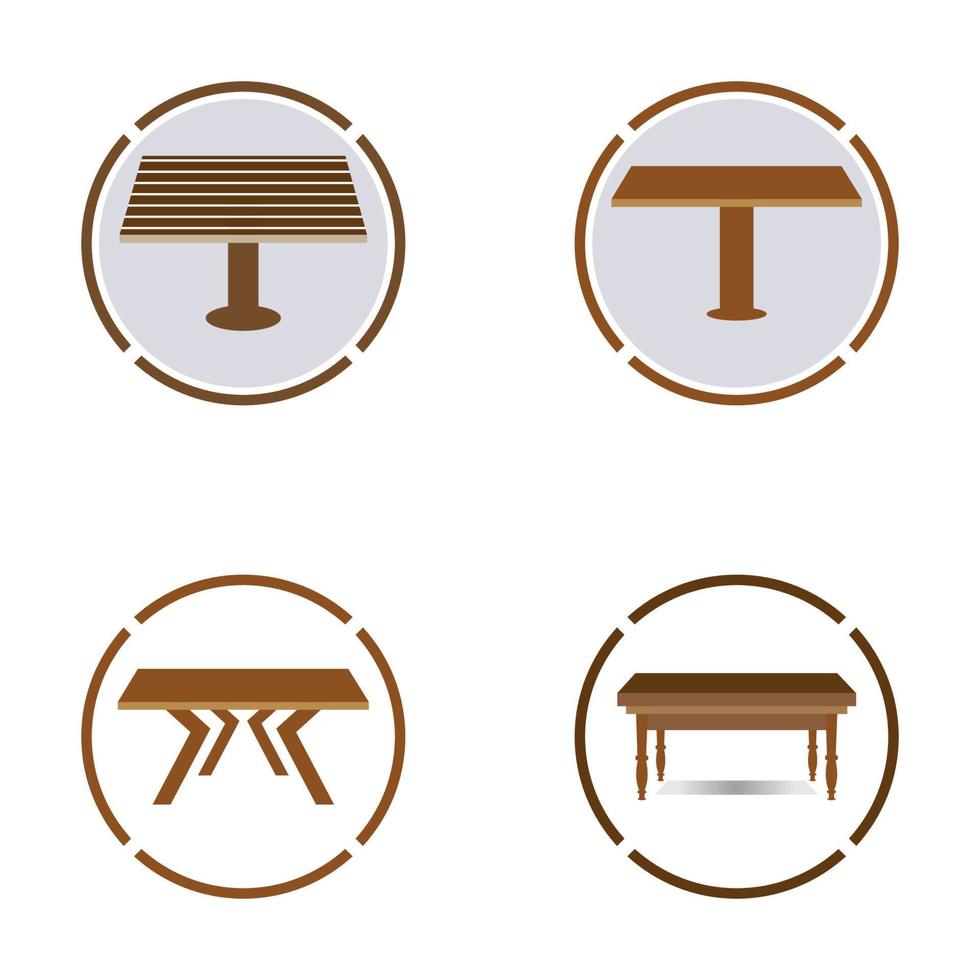 Table vector logo icon object background illustration