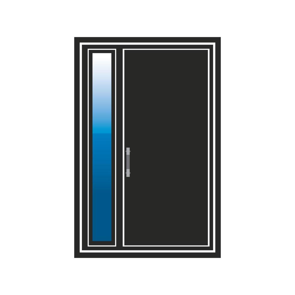 Modern doors front entrance doors house vector