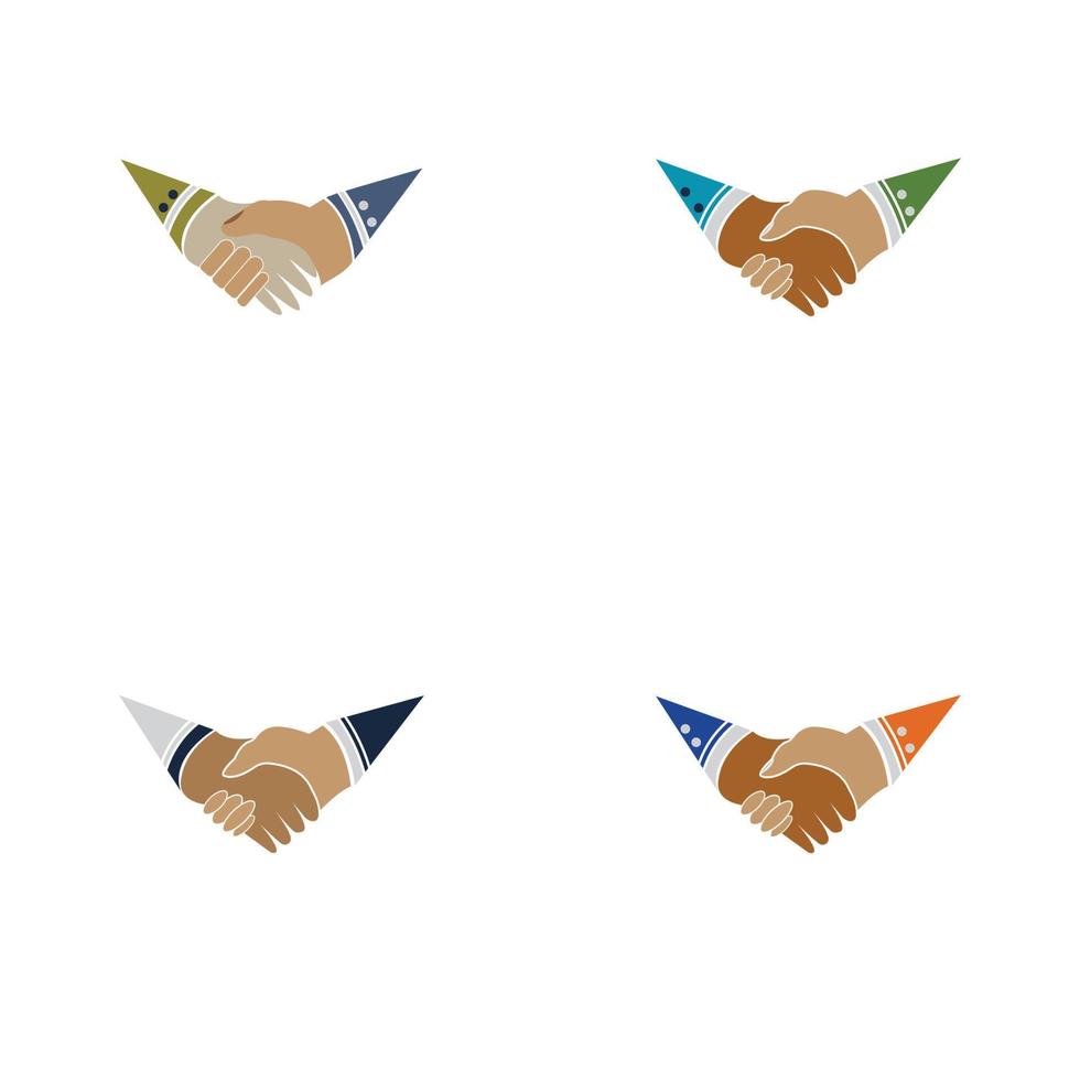 Hand shake icon vector background