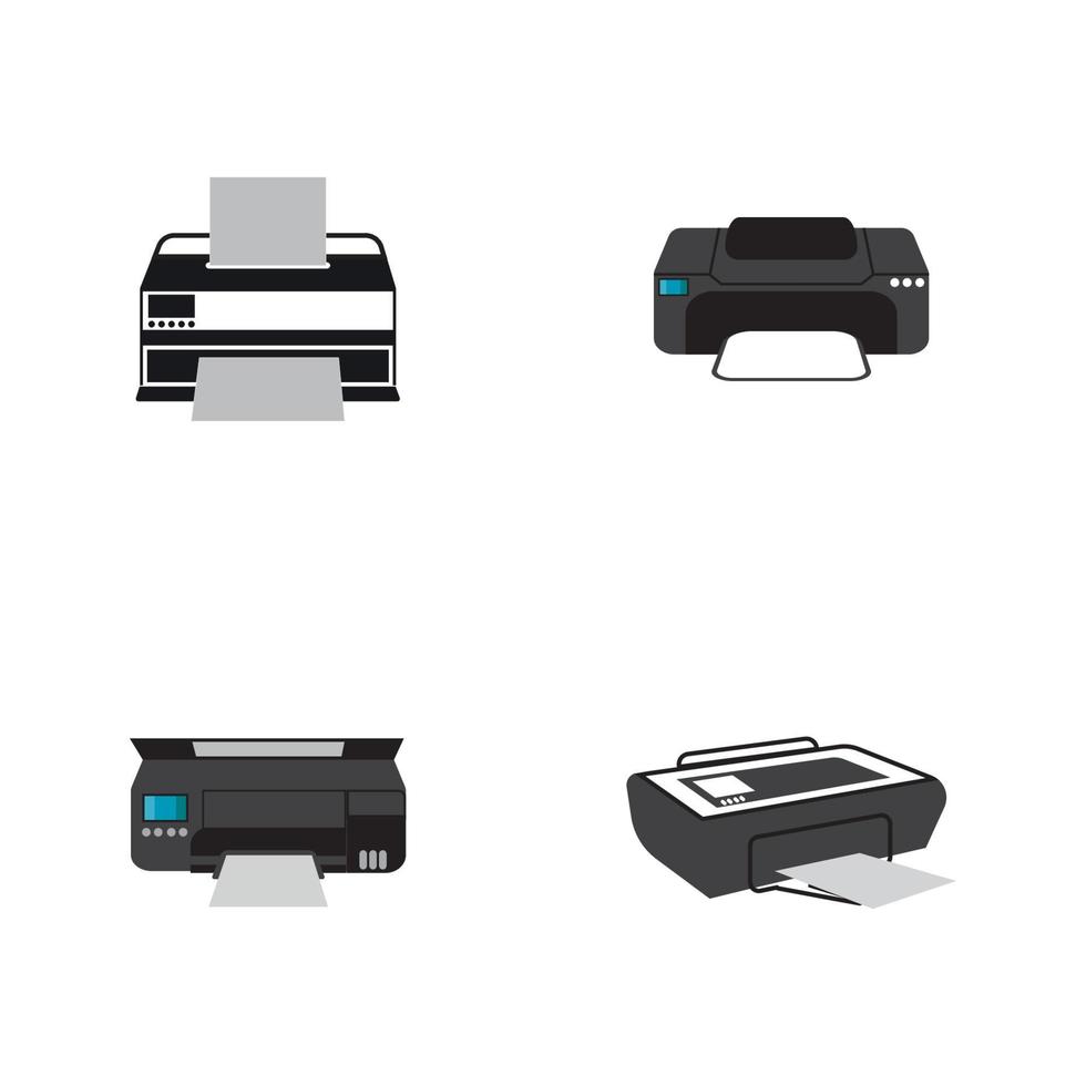 Printer icon vector symbol illustration background