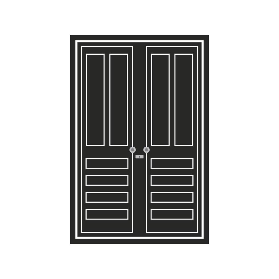 puertas modernas puertas de entrada delantera casa vector