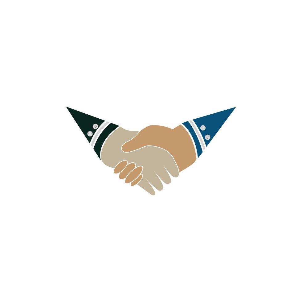Hand shake icon vector background