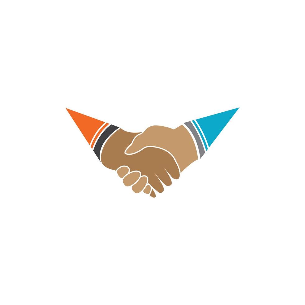 Hand shake icon vector background