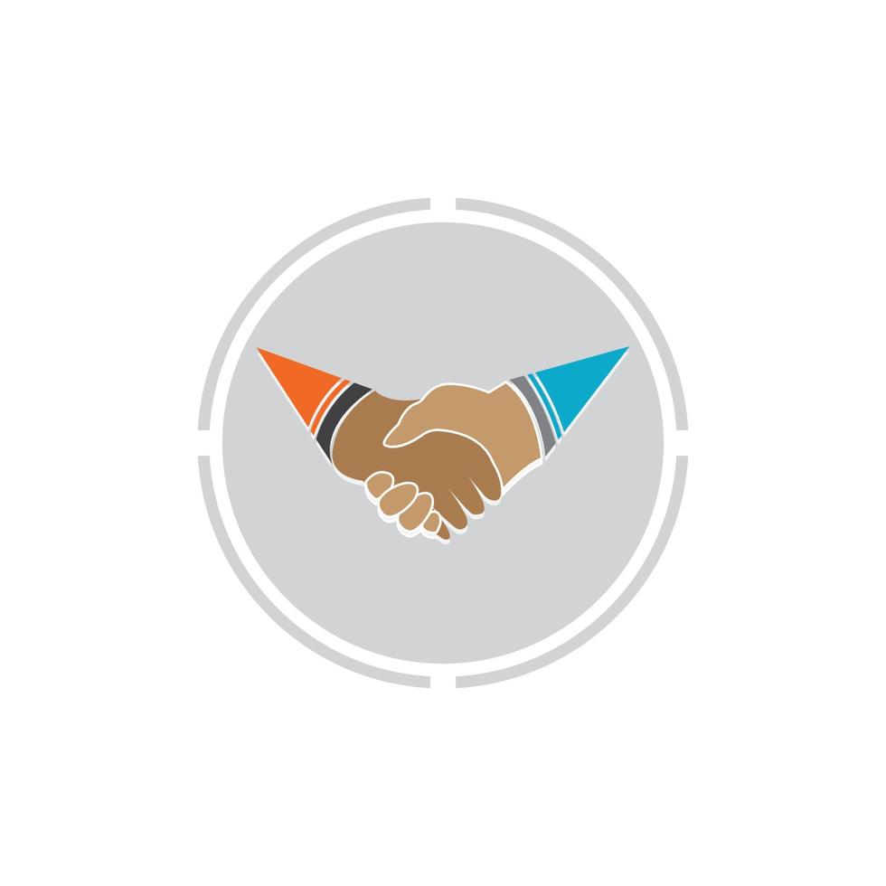 Hand shake icon vector background