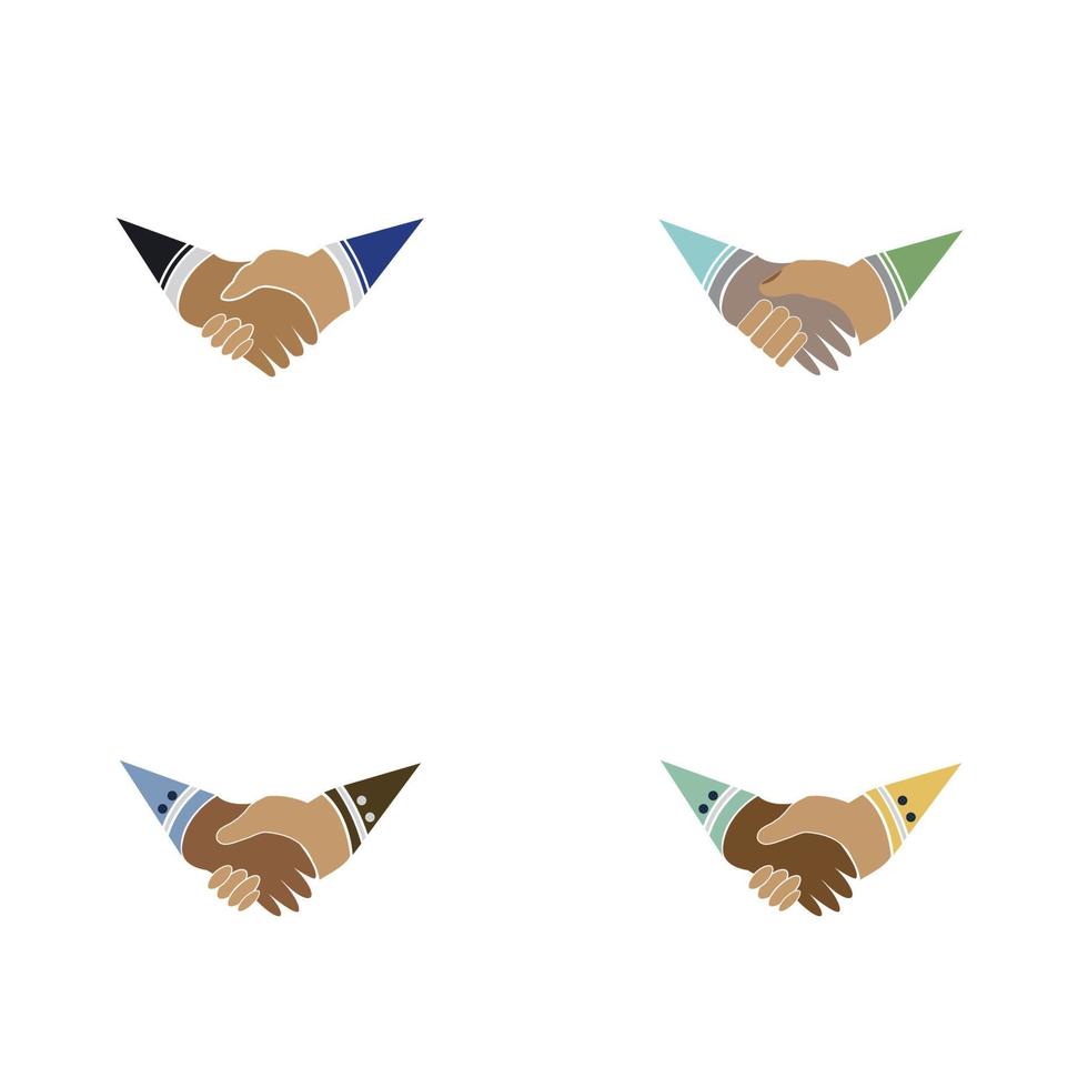 Hand shake icon vector background